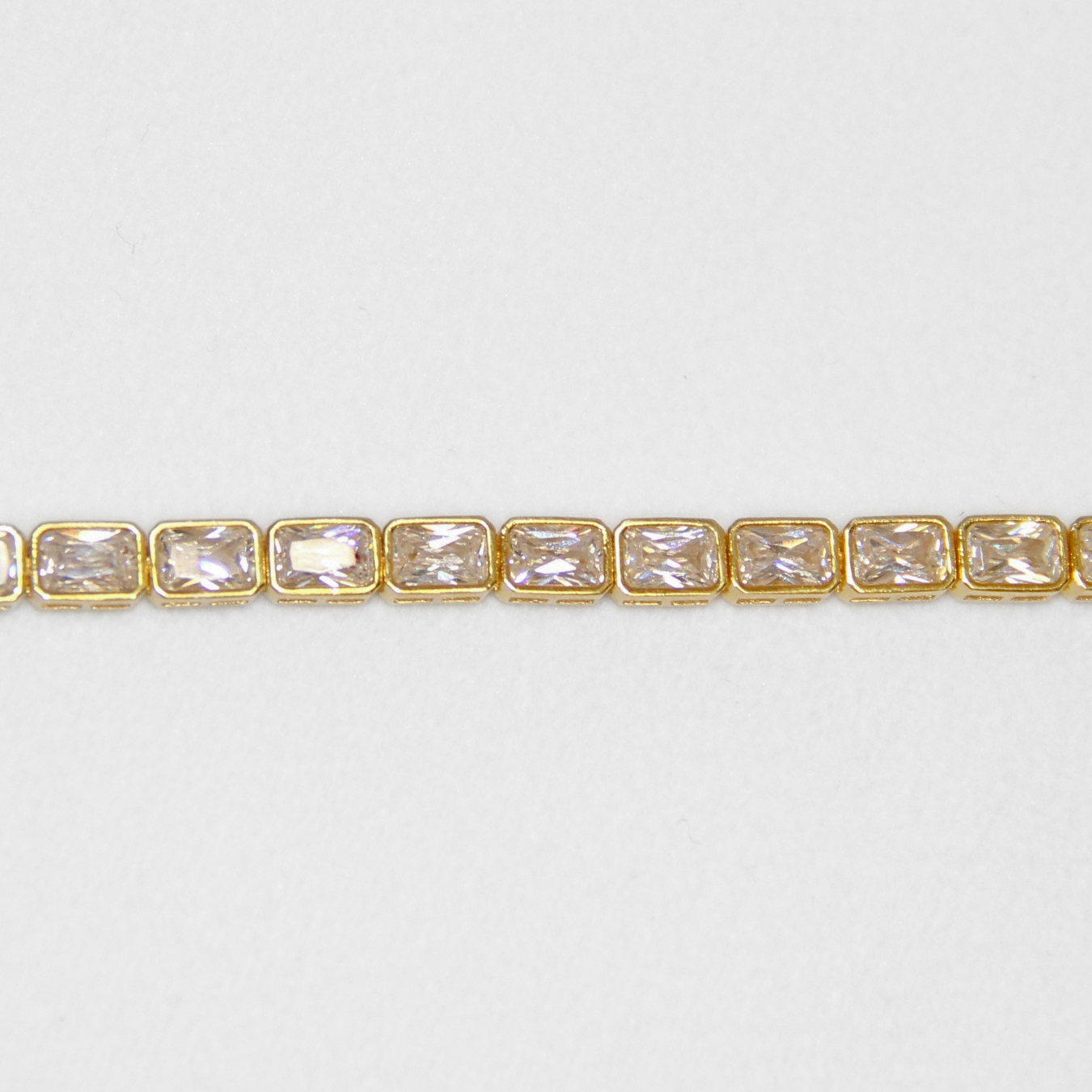 CZ Sterling Silver Gold Plated Bracelet