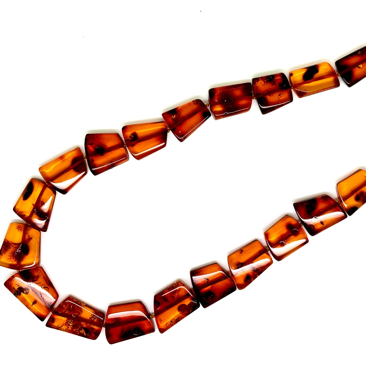 One of a Kind Handmade Cognac Color Baltic Amber Necklace
