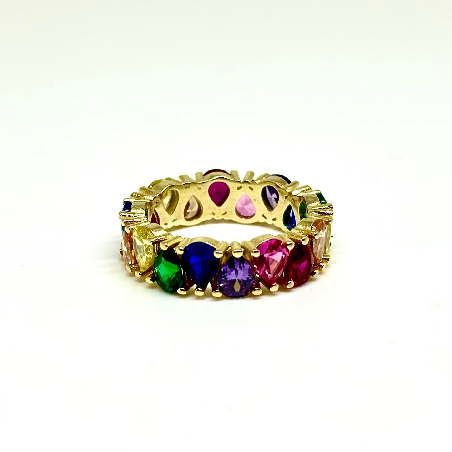 Multi Color Cubic Zirconia Ring