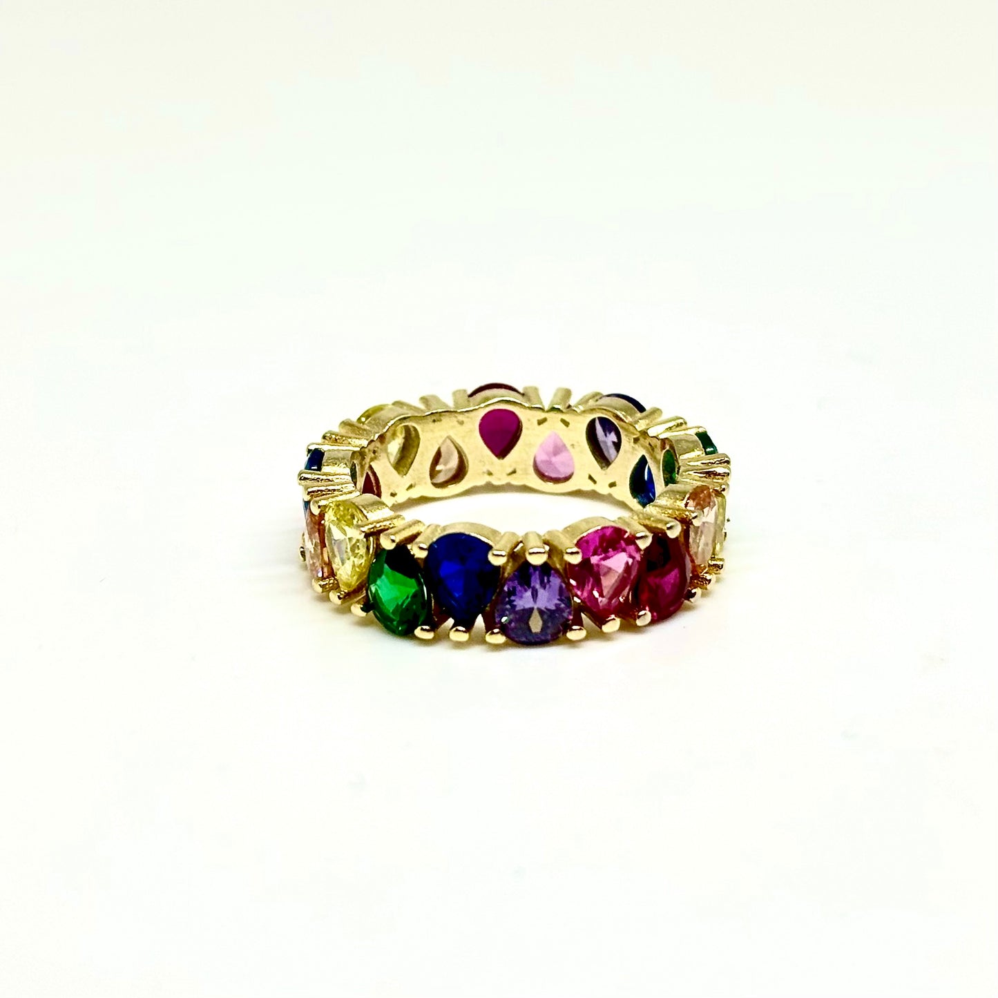 Multi Color Cubic Zirconia Ring