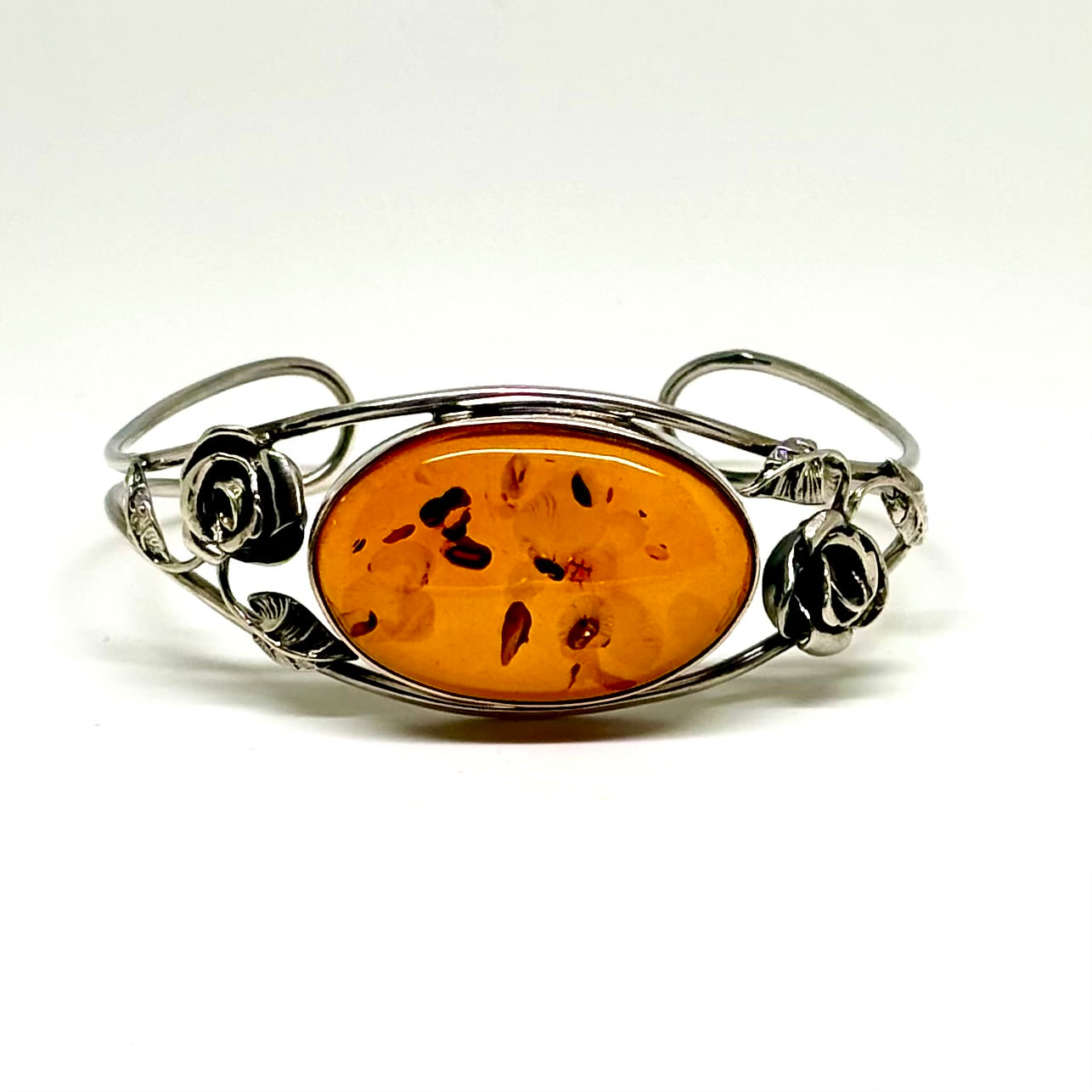 Cognac Color Baltic Amber Cuff