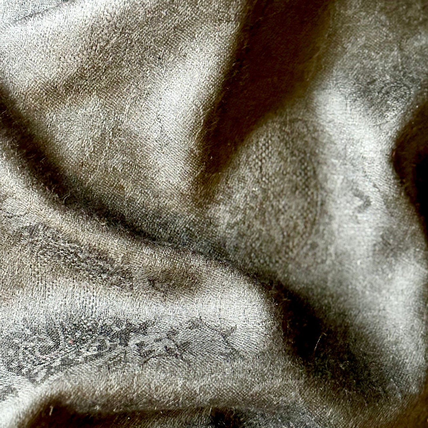 Soft Jacquard Cashmere Scarf in Black Color