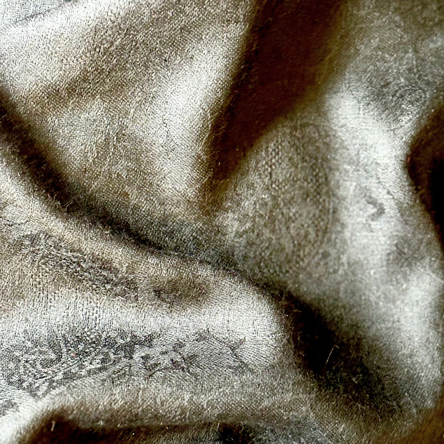 Soft Jacquard Cashmere Scarf in Black Color
