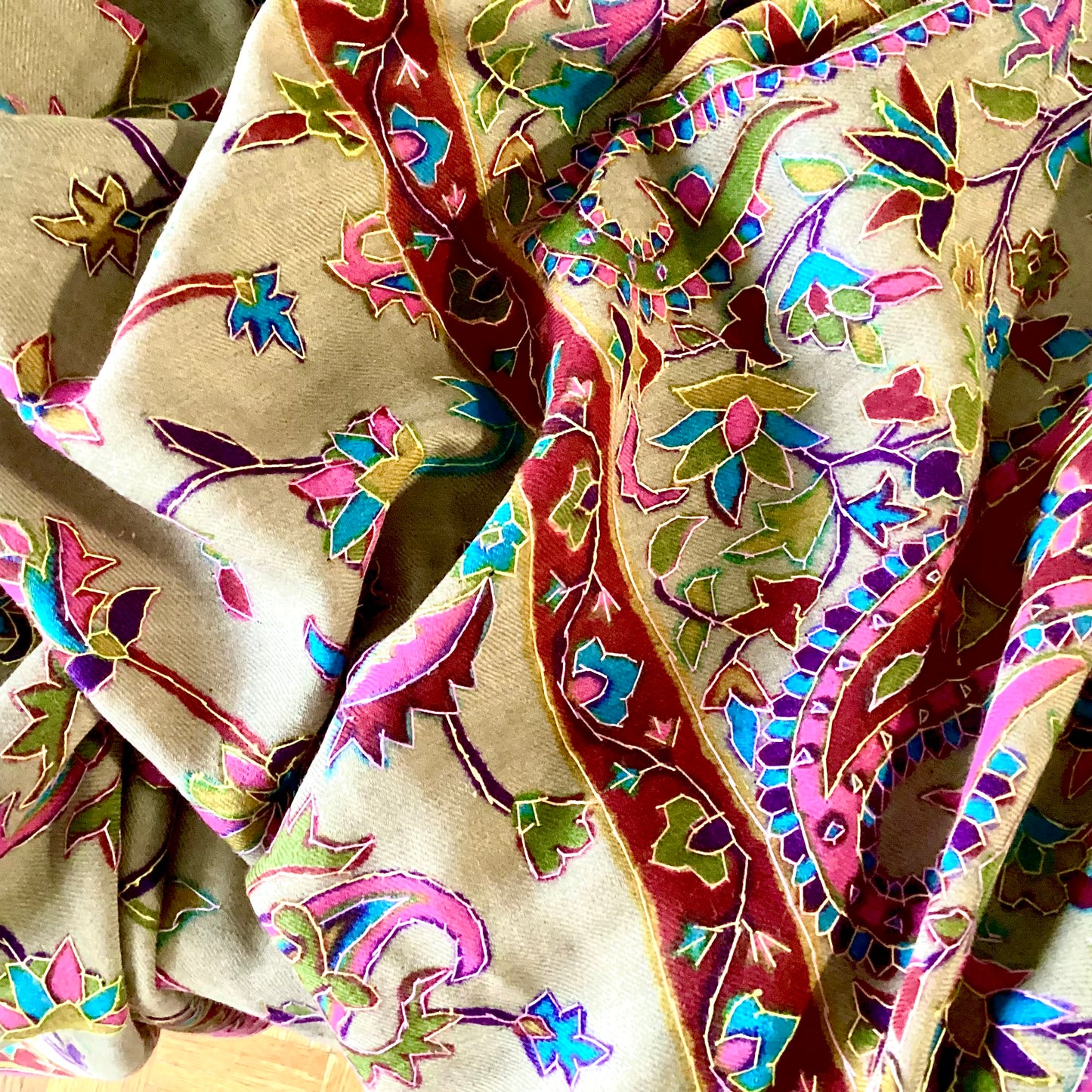 Portia Kalamkaari Multi Color Shawl