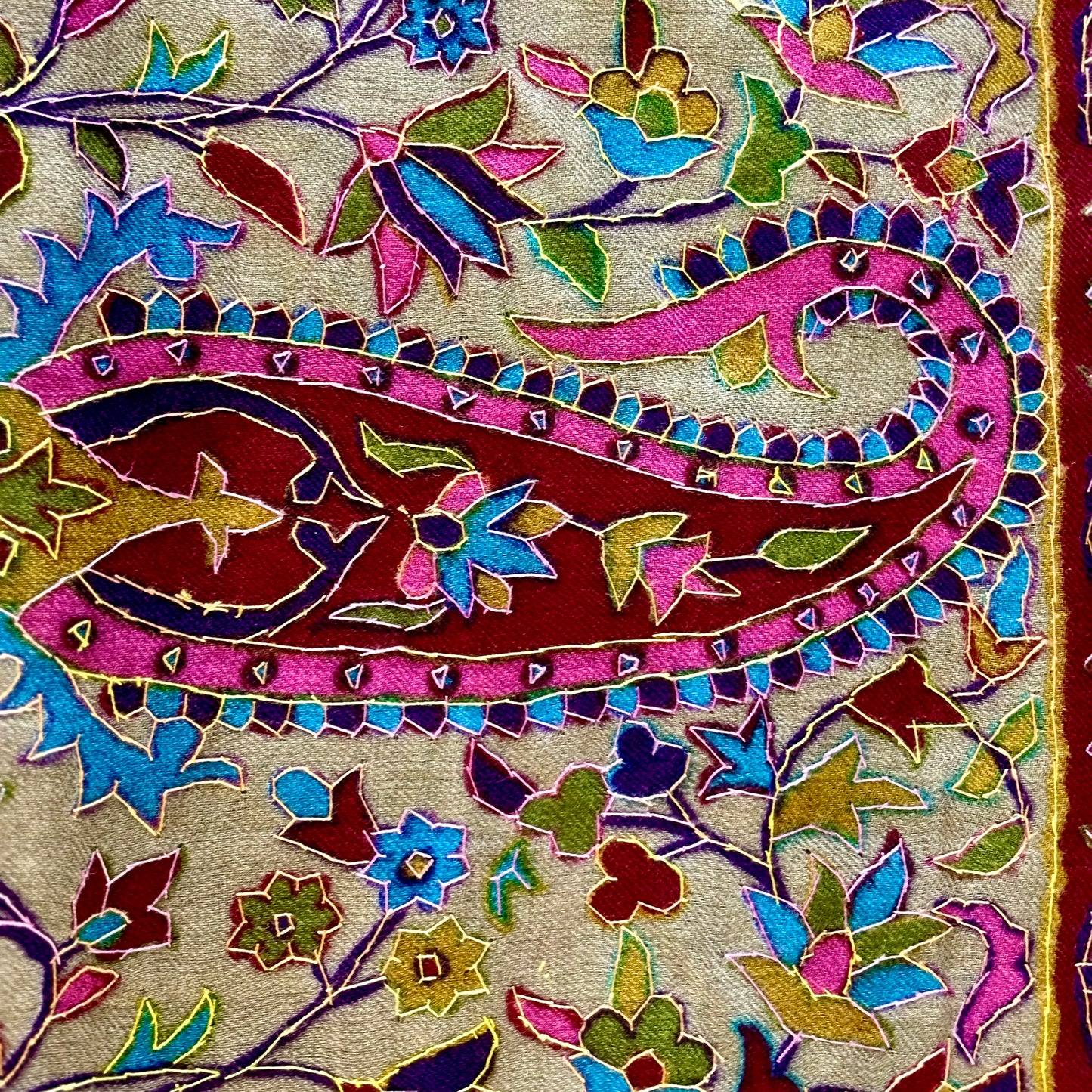 Portia Kalamkaari Multi Color Shawl