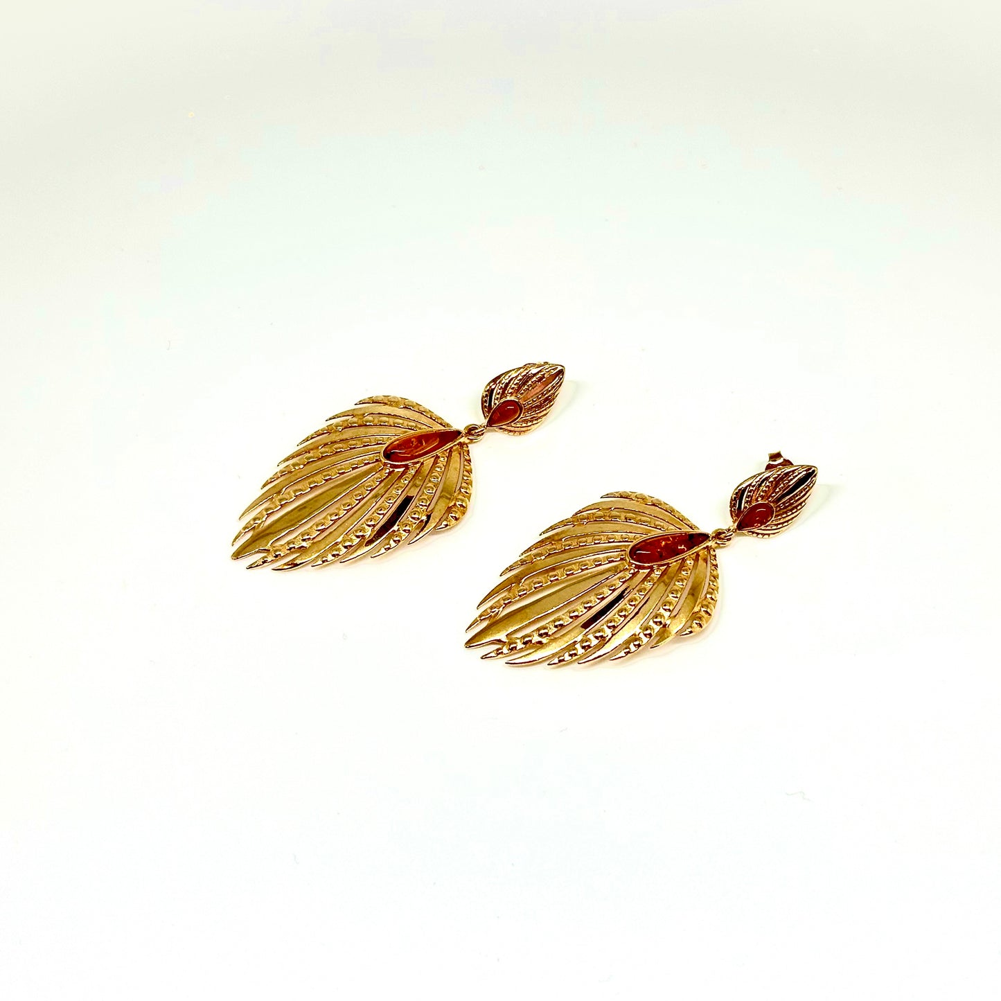 Cognac Color Baltic Amber Earrings