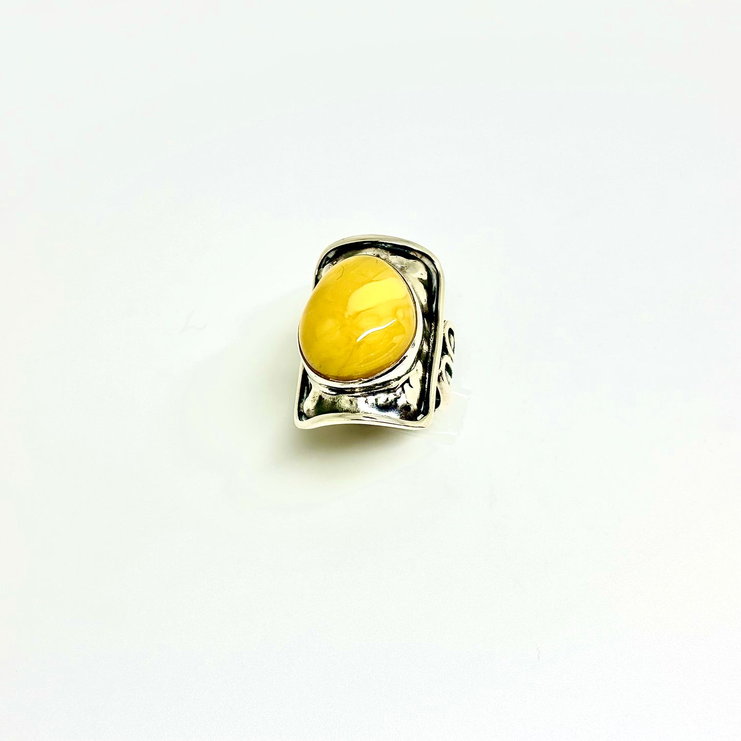 Milky Baltic Amber Ring