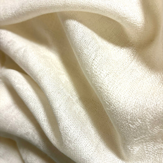 Jacquard Cashmere Scarf in Cream Color