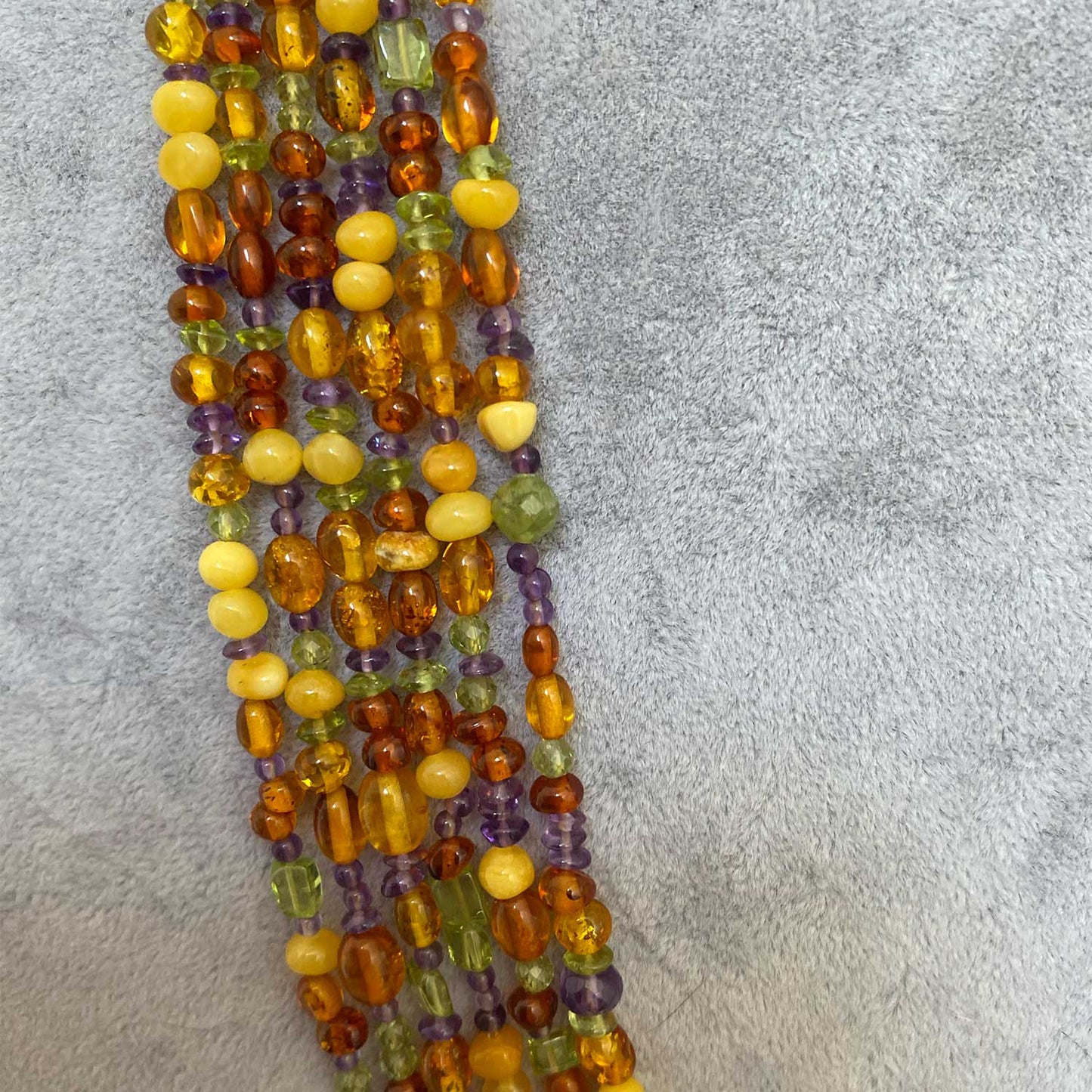 Handmade Multicolor Baltic Amber Necklace