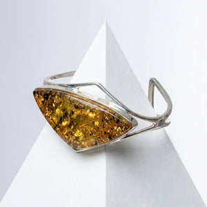 Green Baltic Amber Cuff