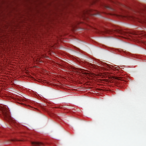 Shawl - Maroon color Woolen Shawl with multi-color Aari embroidery