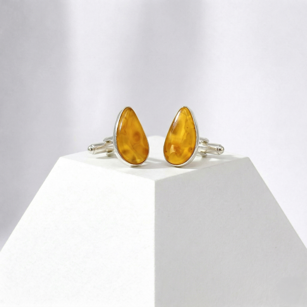 Butterscotch Baltic Amber Cufflinks