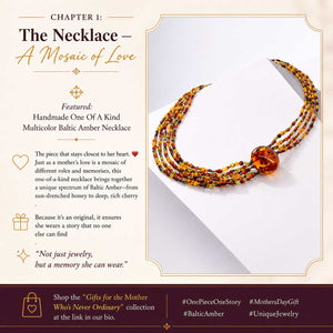Handmade One Of A Kind Multicolor Baltic Amber Necklace