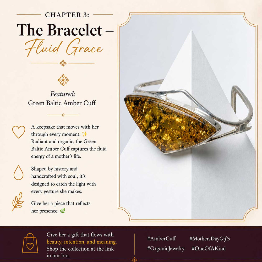 Green Baltic Amber Cuff