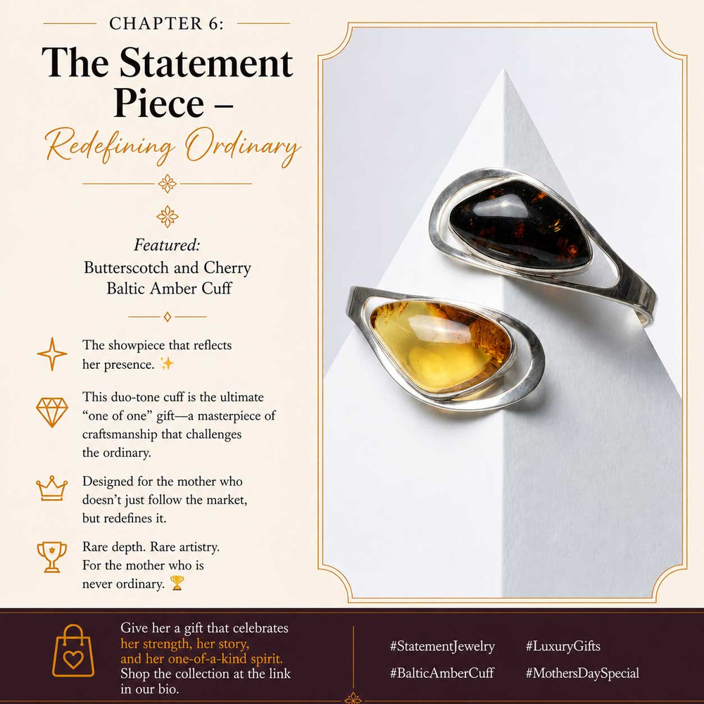Butterscotch And Cherry Baltic Amber Cuff