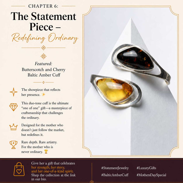 Butterscotch And Cherry Baltic Amber Cuff