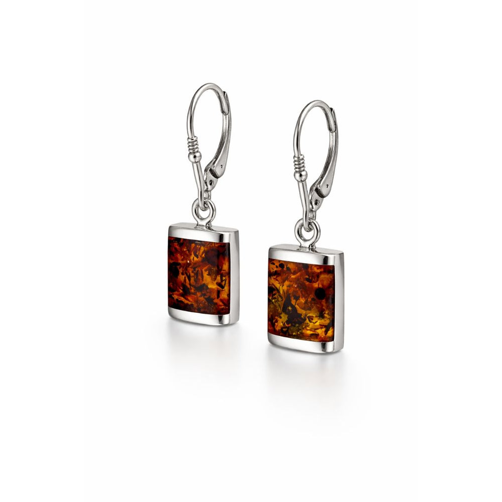 Green Baltic Amber Earrings