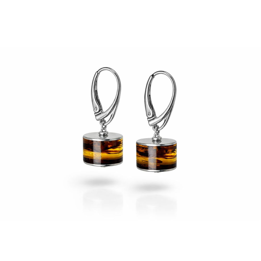 Green Baltic Amber Earrings