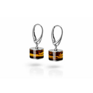 Green Baltic Amber Earrings