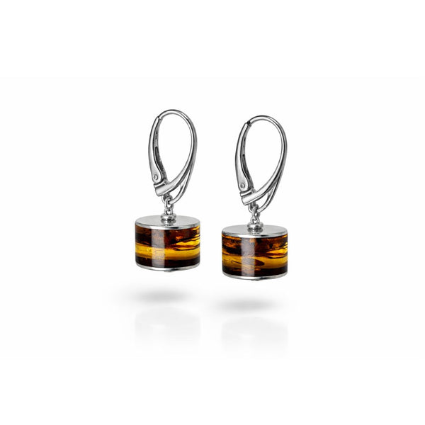 Green Baltic Amber Earrings