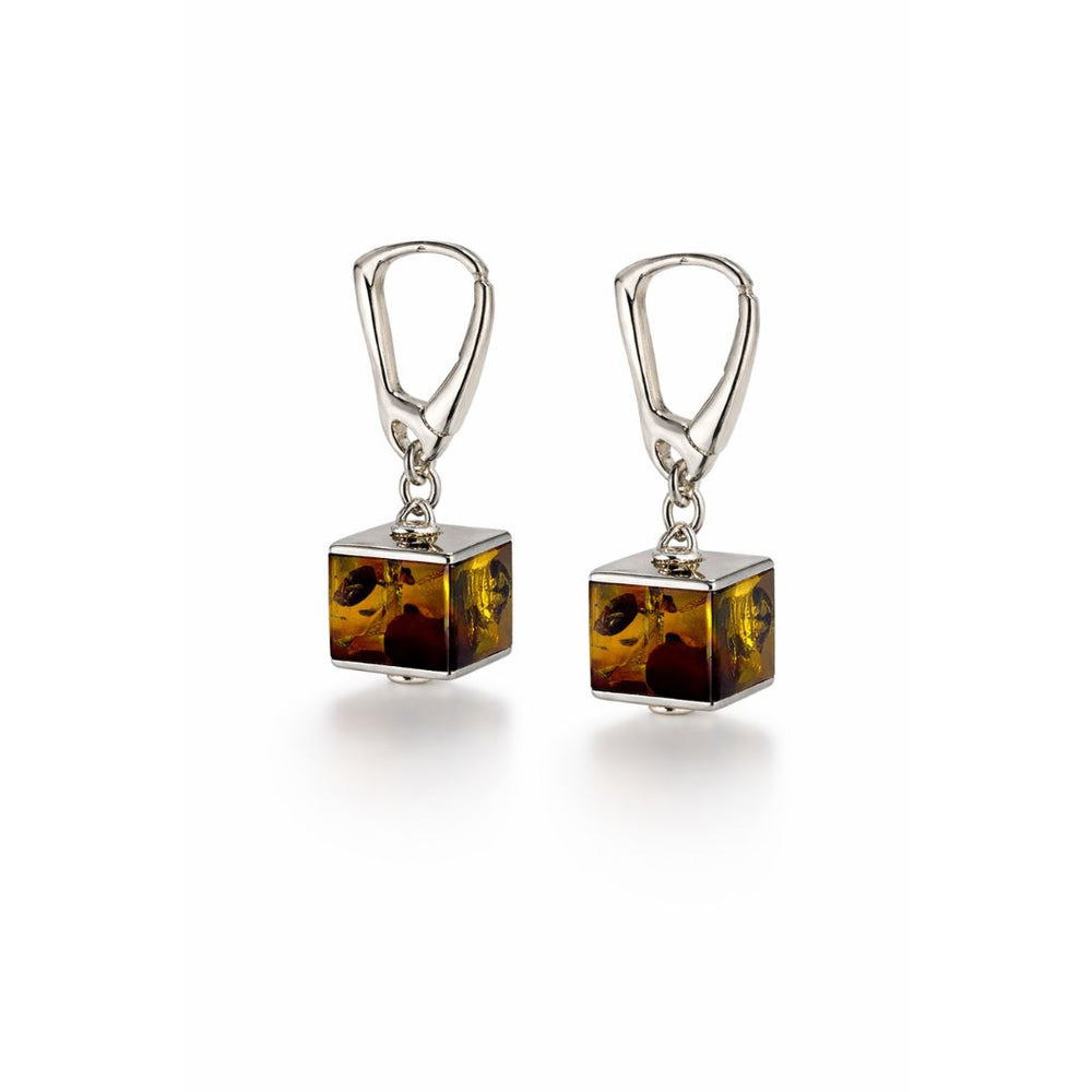 Green Baltic Amber Earrings