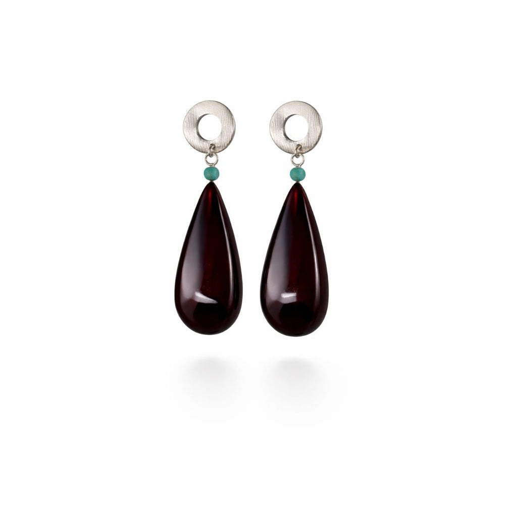 Cherry Baltic Amber Drop Earrings