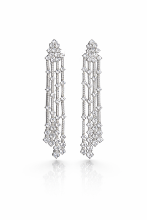 Clear Cubic Zirconia Chandelier Earrings