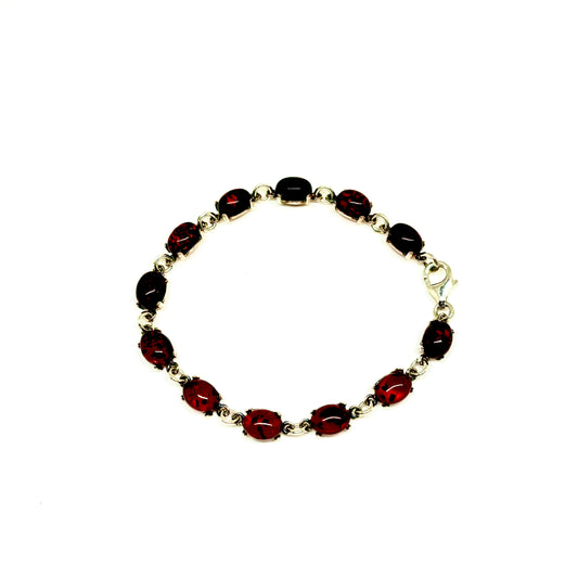 Cherry Color Baltic Amber Bracelet