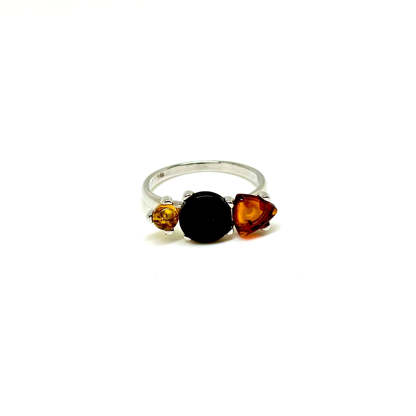 Multi Color Baltic Amber Ring