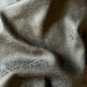 Soft Jacquard Cashmere Scarf in Black Color
