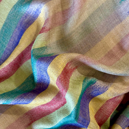 Soft Cashmere Scarf - Multicolor Stripes