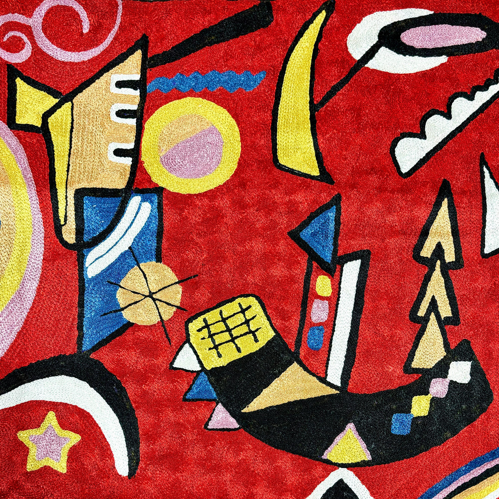 Hand Embroidered Vibrant Color Cushion Cover