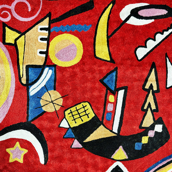 Hand Embroidered Vibrant Color Cushion Cover