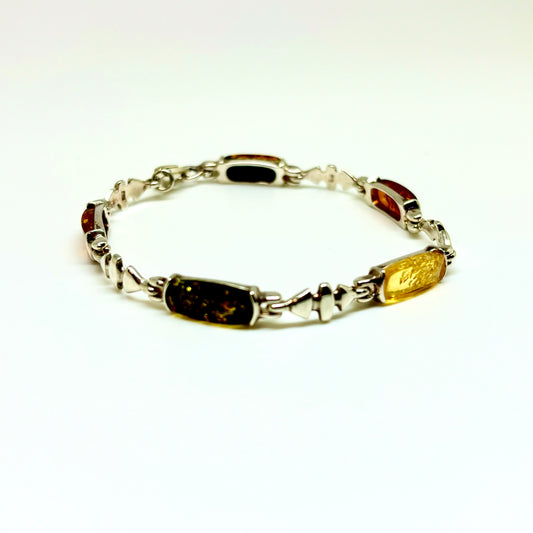 Multi Color Baltic Amber Bracelet