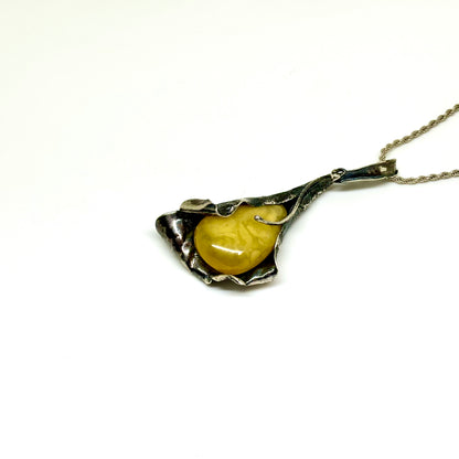 Butterscotch Baltic Amber Pendant Necklace