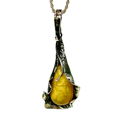 Butterscotch Baltic Amber Pendant Necklace