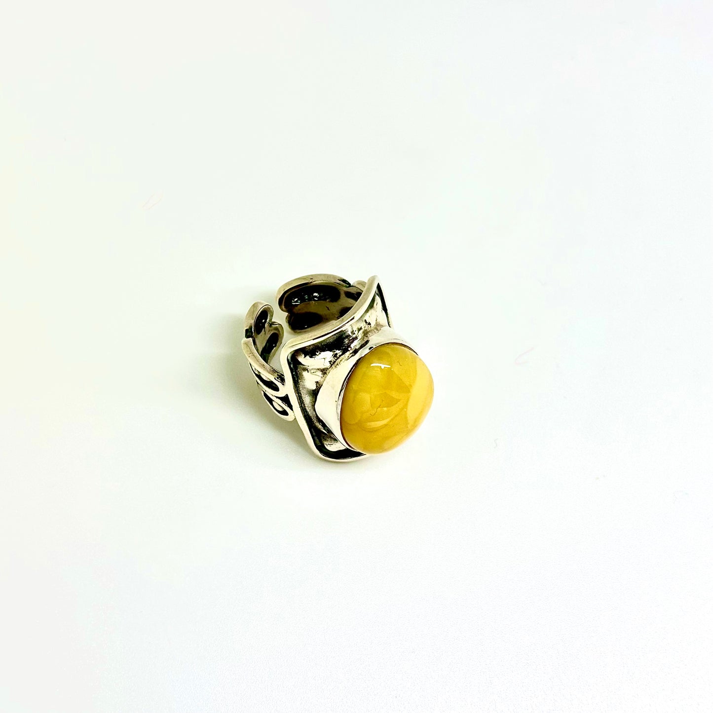 Milky Baltic Amber Ring