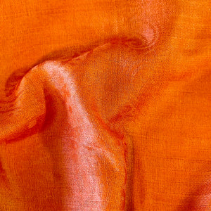 Jacquard Cashmere Scarf in Orange Color
