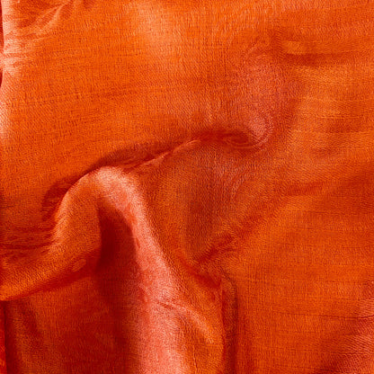 Jacquard Cashmere Scarf in Orange Color