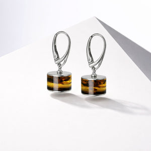 Green Baltic Amber Earrings