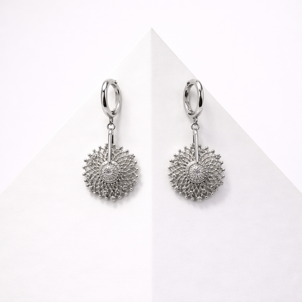 Round Filigree Design Earrings