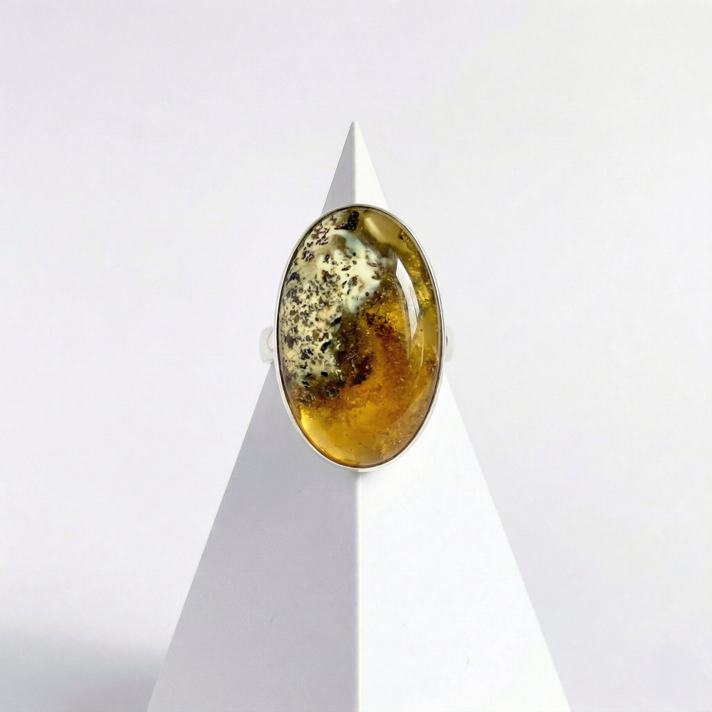 Sterling Silver Oval Butterscotch One Of A Kind Ring