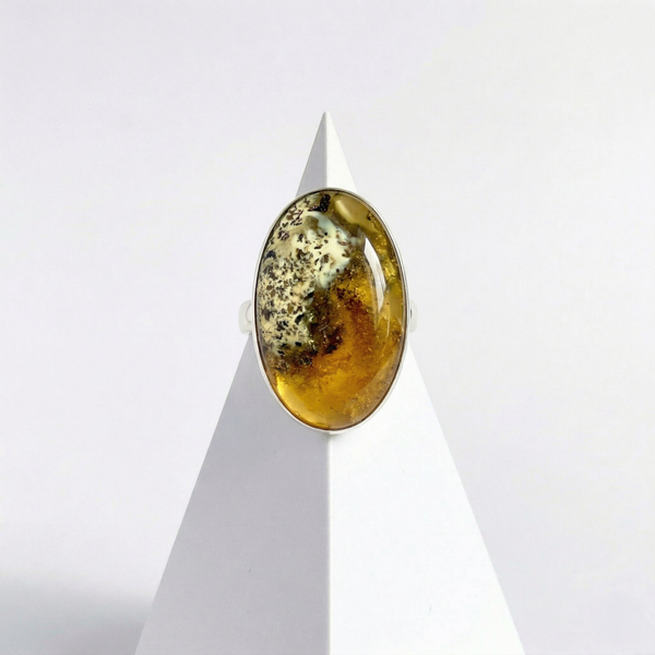 Sterling Silver Oval Butterscotch One Of A Kind Ring